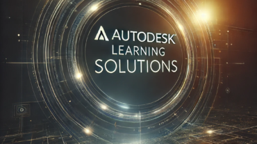 DALL·E 2024-10-06 22.33.46 - A high-definition image for 'Autodesk Learning Solutions' using a dark theme. The design should feature sleek, modern visuals with a focus on technolo